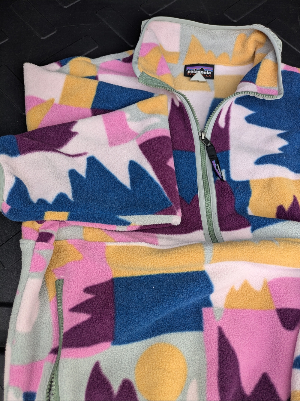 Patagonia Synchilla Half-Zip Fleece Pullover Frontera Marble Sz:M Outdoorsy Cozy - Picture 10 of 10